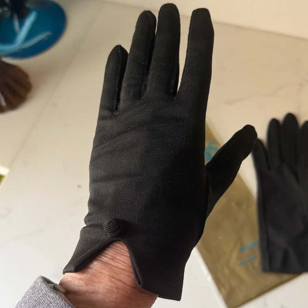 Vintage Van Raalte Black Nylon Gloves